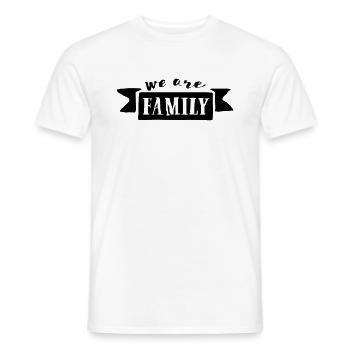 Nous sommes une famille - T-shirt homme - blanc - Devant - AI Model Male 178 dark (178cm)