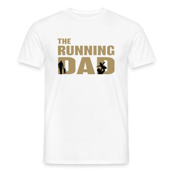 The running dad birthday gift dad humor - Men's T-Shirt - white - Front - AI Model Male 178 dark (178cm)