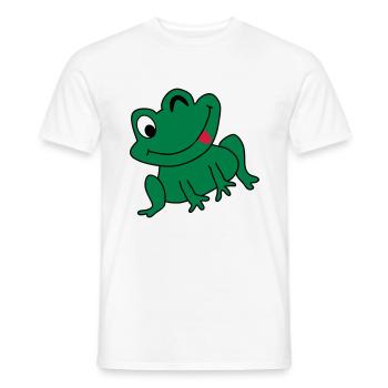 Grenouille idée Heureux dessins animés enfants cadeau - T-shirt homme - blanc - Devant - AI Model Male 178 dark (178cm)