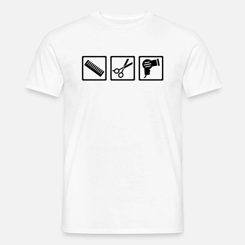Friseur - Männer T-Shirt - Weiß
