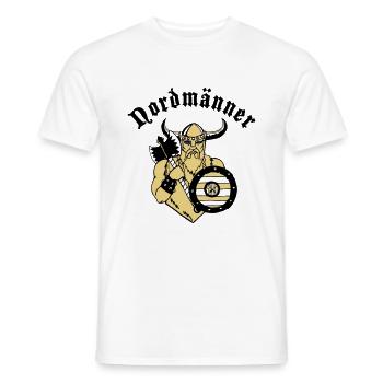Wikinger,coole , lustige - Männer T-Shirt - Weiß - Vorne - AI Model Male 178 dark (178cm)