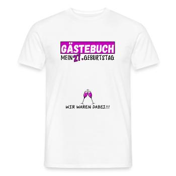 27. Geburtstag Gästebuch 27 Jahre - Männer T-Shirt - Weiß - Vorne - AI Model Male 178 dark (178cm)