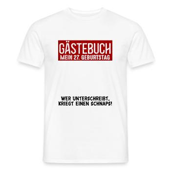 27. Geburtstag Gästebuch Party 27 Jahre Gästeliste - Männer T-Shirt - Weiß - Vorne - AI Model Male 178 dark (178cm)