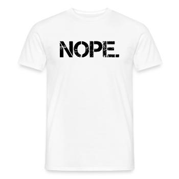 Nope - Men's T-Shirt - white - Front - AI Model Male 178 dark (178cm)