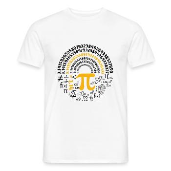 Nombres d’amateurs de mathématiques de la journée Pi - T-shirt homme - blanc - Devant - AI Model Male 178 dark (178cm)