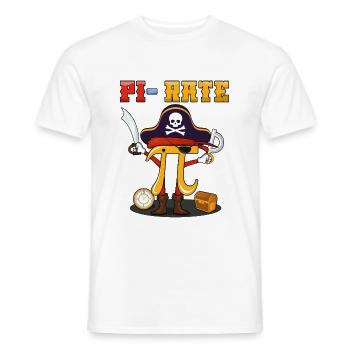 Découvrez Pi-Rate Adventure pour le Pi Day - T-shirt homme - blanc - Devant - AI Model Male 178 dark (178cm)