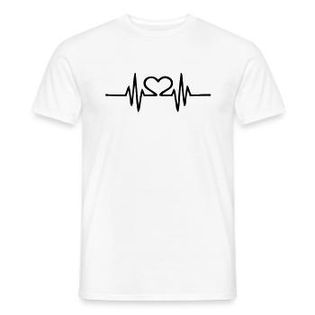 heartbeat - Men's T-Shirt - white - Front - AI Model Male 178 dark (178cm)
