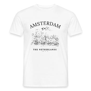 Amsterdam The Netherlands Classic - Men's T-Shirt - white - Front - AI Model Male 178 dark (178cm)