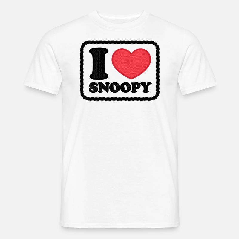 Peanuts Snoopy Ich Liebe Snoopy - Männer T-Shirt - Weiß