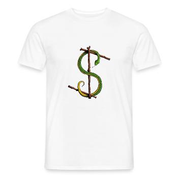 Rune Eihwaz mit Schlangenmotiv - Männer T-Shirt - Weiß - Vorne - AI Model Male 178 dark (178cm)