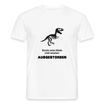 Corona Virus Grippe lustige Sprüche Geschenk Dino - Männer T-Shirt - Weiß - Vorne - AI Model Male 178 dark (178cm)