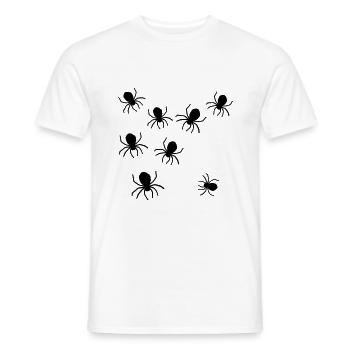 Spinne - Spider - Insekt - Grusel - Halloween - Männer T-Shirt - Weiß - Vorne - AI Model Male 178 dark (178cm)