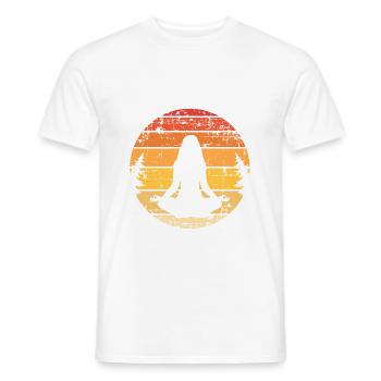 Méditation - T-shirt homme - blanc - Devant - AI Model Male 178 dark (178cm)