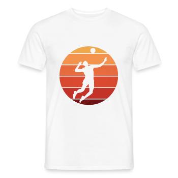 Beachvolleyball Volleyball - Männer T-Shirt - Weiß - Vorne - AI Model Male 178 dark (178cm)