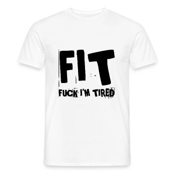 Fit Drôle - T-shirt homme - blanc - Devant - AI Model Male 178 dark (178cm)
