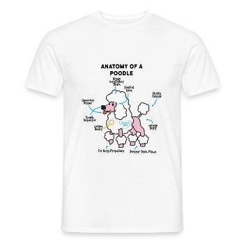 Anatomie Eines Pudel - Männer T-Shirt - Weiß - Vorne - AI Model Male 178 dark (178cm)