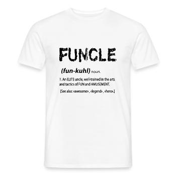 Funcle Uncle - Men's T-Shirt - white - Front - AI Model Male 178 dark (178cm)