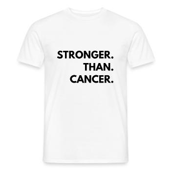 Plus fort que le cancer - T-shirt homme - blanc - Devant - AI Model Male 178 dark (178cm)
