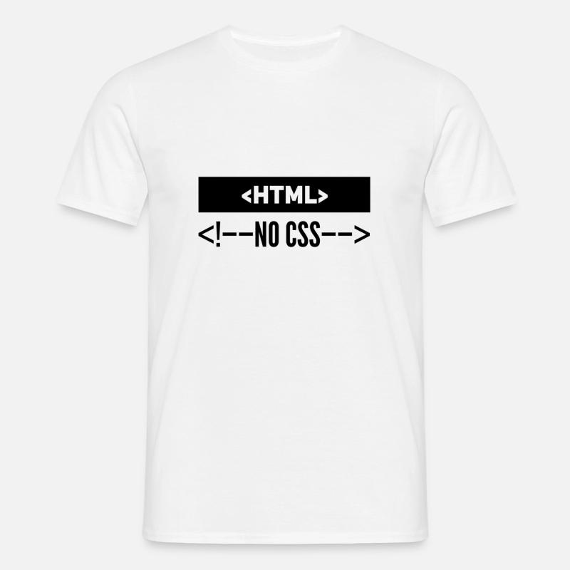 HTML No CSS - Men's T-Shirt - white