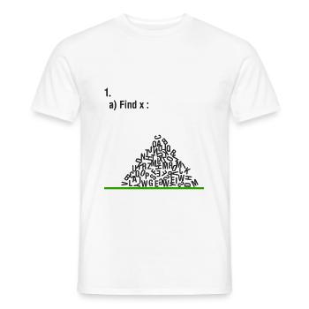 Find X Math Funny - Men's T-Shirt - white - Front - AI Model Male 178 dark (178cm)