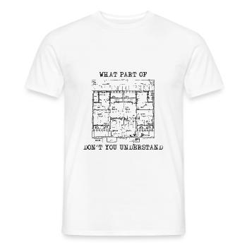 Engineer draftsman funny - Men's T-Shirt - white - Front - AI Model Male 178 dark (178cm)