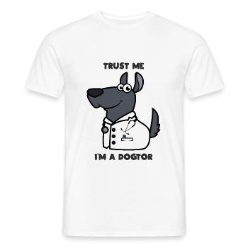 Dogtor - Männer T-Shirt - Weiß - Vorne - AI Model Male 178 dark (178cm)