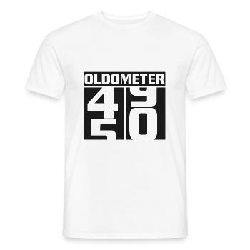 50th birthday oldometer - Men's T-Shirt - white - Front - AI Model Male 178 dark (178cm)
