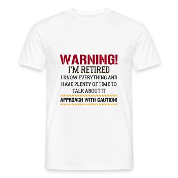 Warnung Ich Bin Rentner Lustig - Männer T-Shirt - Weiß - Vorne - AI Model Male 178 dark (178cm)