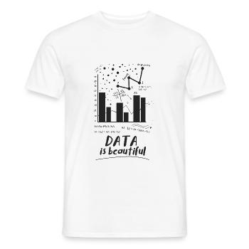 Statistician analyst - Men's T-Shirt - white - Front - AI Model Male 178 dark (178cm)