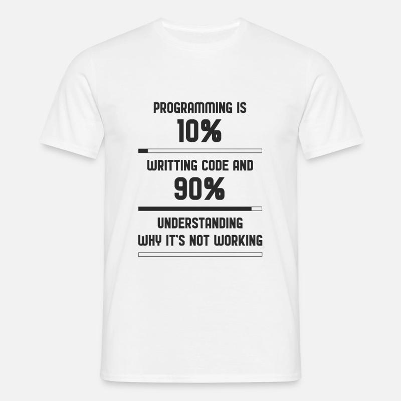 Code de programmation Funny - T-shirt Homme - blanc