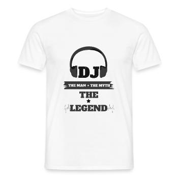 Dj homme mythe légende drôle - T-shirt homme - blanc - Devant - AI Model Male 178 dark (178cm)