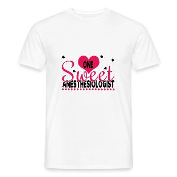 One Sweet Anesthesiologist Hearts Valentines Day - Männer T-Shirt - Weiß - Vorne - AI Model Male 178 dark (178cm)