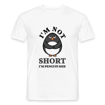 Drôle pas court Pingouin neige Cool Pingouin - T-shirt homme - blanc - Devant - AI Model Male 178 dark (178cm)