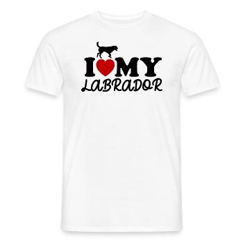 Labrador - T-shirt homme - blanc - Devant - AI Model Male 178 dark (178cm)