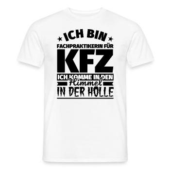 Fachpraktikerin für Kfz Geschenk lustig Himmel Höl - Männer T-Shirt - Weiß - Vorne - AI Model Male 178 dark (178cm)