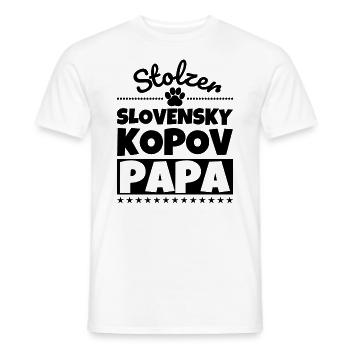 Slovensky Kopov lustig Herrchen Hund - Männer T-Shirt - Weiß - Vorne - AI Model Male 178 dark (178cm)