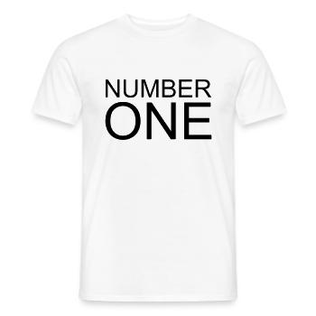 Number One - Männer T-Shirt - Weiß - Vorne - AI Model Male 178 dark (178cm)