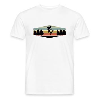 Vintage retro stunt scooter rider - Men's T-Shirt - white - Front - AI Model Male 178 dark (178cm)