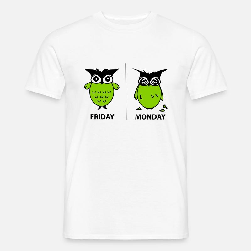 Wochenende der Eulen - Männer T-Shirt - Weiß