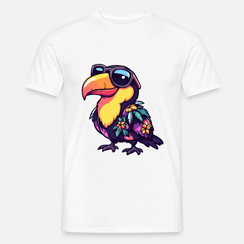 Tukan Vogel Comic Urlaub - Männer T-Shirt - Weiß