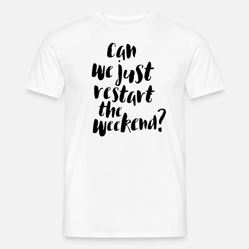 Wochenend-Angebotsgrafik - Männer T-Shirt - Weiß