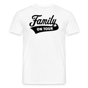 Family On Tour (Family Holiday / Black) - Men's T-Shirt - white - Front - AI Model Male 178 dark (178cm)