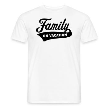 Famille En Vacances (Vacances En Famille / Noir) - T-shirt homme - blanc - Devant - AI Model Male 178 dark (178cm)