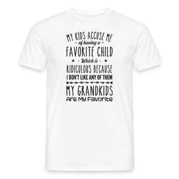 My Grandkids Are My Favorite Grandmother Grandma - Men's T-Shirt - white - Front - AI Model Male 178 dark (178cm)
