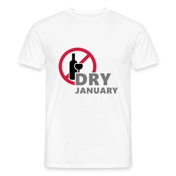 Trockener Januar, ein Monat kein Alkohol zu trinken - Männer T-Shirt - Weiß - Vorne - AI Model Male 178 dark (178cm)