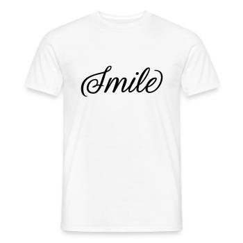 Smile - Männer T-Shirt - Weiß - Vorne - AI Model Male 178 dark (178cm)