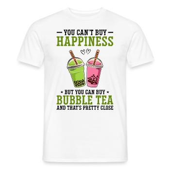 You Can't Buy Happiness But You Can Buy Bubble Tea - Männer T-Shirt - Weiß - Vorne - AI Model Male 178 dark (178cm)