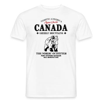 Canada Adventures - Canadian grizzly - Männer T-Shirt - Weiß - Vorne - AI Model Male 178 dark (178cm)