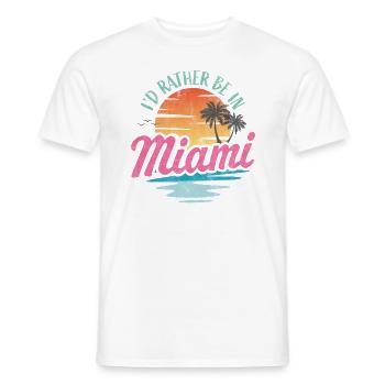 Je préfère être à Miami - T-shirt homme - blanc - Devant - AI Model Male 178 dark (178cm)