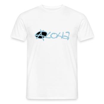 aloha - T-shirt uomo - bianco - Fronte - AI Model Male 178 dark (178cm)